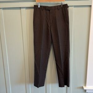 Kenneth Cole Reaction Men’s Classic Brown Dress Pants | 32W x 32L | Professional